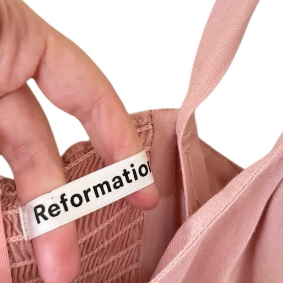 Reformation Blush Pink Midi Dress - Picture 6 of 9